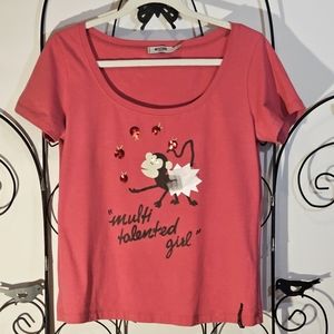 Moschino Jeans Vintage Pink Shirt - "multi talented girl"